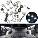 12V 8pcs Waterproof 5630 SMD Truck Bed Work Box LED Reading Marine Light Interior With Switch White Beam 6000K