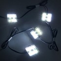 12V 8pcs Waterproof 5630 SMD Truck Bed Work Box LED Reading Marine Light Interior With Switch White Beam 6000K