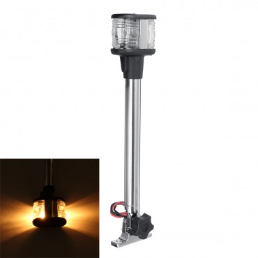 12V Fold Down Marine Boat Yacht Navigation Light Stern Anchor Pole Lamp Stainless Steel 304