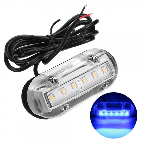 12V Marine Yacht Boat High Intensity Waterproof LED Underwater Light Blue