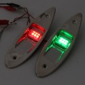 12V Red Green Boat Signal Lights Side LED Navigation Indicator Flush Mount Lamp