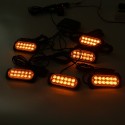 12V/24V 4/6 12 LED Flashing Light Strobe Lamp Truck Recover Amber Beacon & Control Waterproof