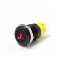 16mm 12V 24V 36V 5A LED Horn Push Button Dashboard Momentary/Latching Metal Switch For Car Boat Waterproof