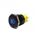 16mm 12V 24V 36V 5A LED Horn Push Button Dashboard Momentary/Latching Metal Switch For Car Boat Waterproof