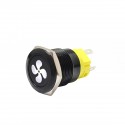 16mm 12V 24V 36V 5A LED Horn Push Button Dashboard Momentary/Latching Metal Switch For Car Boat Waterproof