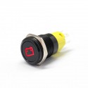 16mm 12V 24V 36V 5A LED Horn Push Button Dashboard Momentary/Latching Metal Switch For Car Boat Waterproof