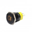 16mm 12V 24V 36V 5A LED Horn Push Button Dashboard Momentary/Latching Metal Switch For Car Boat Waterproof