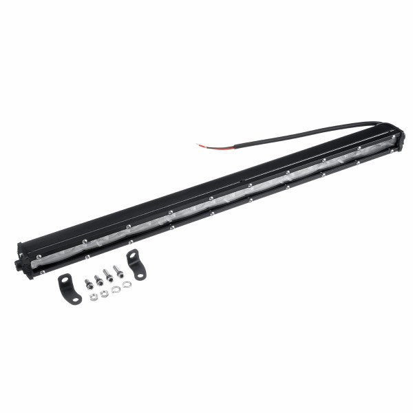 20 Inch 180W 9V-30V 18000lm Slim Single Row 6D Spot Beam LED Work Light Bars Waterproof For Off Road Truck Boat