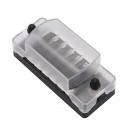 20A 6 Circuit Fuse Block Box with Negative Ground Bus Bar Terminals Holder For Car Boat Caravan