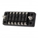 20A 6 Circuit Fuse Block Box with Negative Ground Bus Bar Terminals Holder For Car Boat Caravan