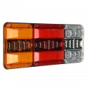 2PCS 24V LED Rear Tail Light Turn Signal Brake Reverse Flowing Traffic Warning Lamp For Trailer Truck Waterproof