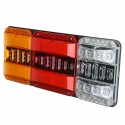 2PCS 24V LED Rear Tail Light Turn Signal Brake Reverse Flowing Traffic Warning Lamp For Trailer Truck Waterproof