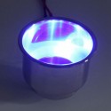 2PCS Blue 8 LED Stainless Steel Cup Drink Holder Marine Boat Car Truck Camper