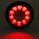 2Pcs 12V 24V Round Tail Lights 16 LED Caravan For Boat Truck Trailer Lorry Brake Stop