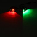 2Pcs 12V LED Navigation Lights For Marine Boat Yacht Starboard Red+Green