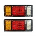 2pcs 12V 40 LED Tail Lights Replacement Lamp Red Yellow White For Trailer Caravan Truck Boat