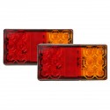 2pcs 12V-80V 24V 12 LED Rear Tail Stop Brake Light Indicator Turn Signal For Trailer RV Boat