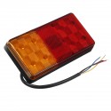 2pcs 12V Red Amber Dual LED Trailer Light Truck Caravan Tail Lamp Stop Bat Indicator Light Waterproof