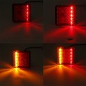 2pcs 12V/24V 10 LED Rear Tail Stop Brake Light Indicator For Boat Trailer Caravan Van