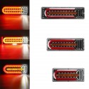 2pcs 24V LED Flow Steering Rear Tail Light Turn Signal Brake Reverse Lamp Traffic FogLamp For Trailer Truck Caravans UTE Campers ATV