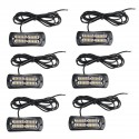 4/6PCS 12V 24V LED Amber Recover Strobe Flashing Grille Light Lightbar Boat Truck Beacon Lamp