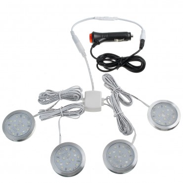 4pcs 12V 2.5W LED Spot Light Ceiling Cabin Interior Lamp Downlight For RV Caravan Boat Motorhome