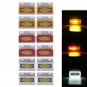 4pcs 24V Flowing LED Side Marker Signal Light Indicator For Truck Trailers