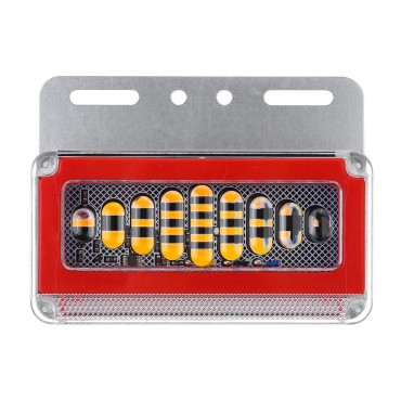 4pcs 24V Flowing LED Side Marker Signal Light Indicator For Truck Trailers