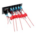 5 Gang Switch Panel Ignition Interior Controls For Car Boat Marine LED Rocker Breaker Waterpoof