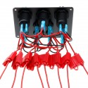 8 Gang Switch Panel 12V-24V Toggles ON OFF USB Voltage Interior Controls Car Boat Marine LED Rocker Breaker