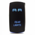 Blue Rocker Switch Backlit LED Rear Light For UTV Polaris RZR XP 900 1000 Ranger