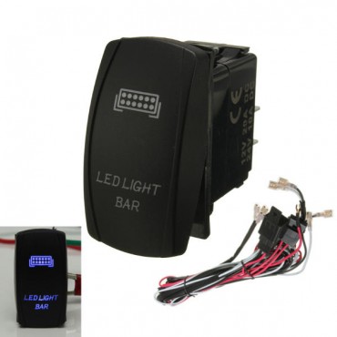 LED Light Rocker Switch ON/OFF Wiring Harness With Relay Fuse CE