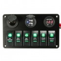 Laser LED Rocker Switch Panel Circuit Breaker USB Charger Socket For Car Boat Marine