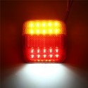 Pair 12V LED Square Tail Light Trailer Truck Boat Number Taillight Marine Lights