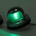 Pair 12V Red & Green Stainless Steel Navigation Light For Marine Boat Yacht