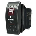 Winch In Winch Out Rocker Switch Dual LED Signal Light For Caravan UTE Marine Boat 7Pin