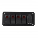 12V 24V ON OFF Toggle Rocker Switch LED Panel Dual USB Charger Voltmeter For Car Marine Boat