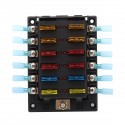 12V/24V Fuse Block 12 Way LED Fuse Junction Box Blade Fuse Terminal Box For Car Boat