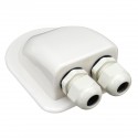 4pcs Waterproof ABS Solar Double Cable Entry Gland Curved Cable Connector For All Cable Types 6mm to 12mm For Rv Campervan Boat