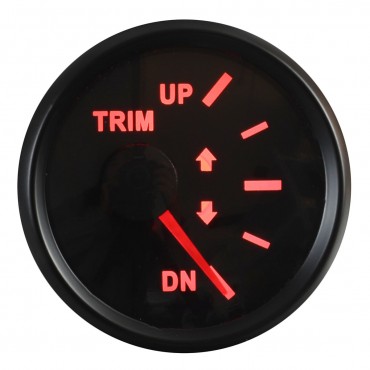 52mm 9-32V 0-190 ohm/167-10 ohm Boat Trim Level Gauge UP-DN Electric Backlights