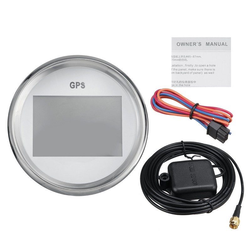 85mm Auto Marine Digital GPS Speedometer Odometer 0-999 knots km/h mph 12V/24V With Backlight 85mm Auto Marine Digital GPS Speedometer Odometer 0-999 knots km/h mph 12V/24V With Backlight