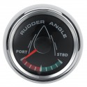 9-32V 52mm Boat Marine Angle Indicator 0-190 ohm With Rudder Sensor 8 Color Backlight Universal