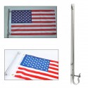 14inch Marine Grade 316 Stainless Steel Rail Mount Flag Staff Pole For Boat Yacht Kayak