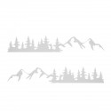 200x34cm Sticker Graphics Decal Snowy Mountain Range For Camper Van Motorhome Car Caravan Boat