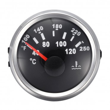 40-120 oC Marine Water Temperature Gauge Boat Temp Meter Steel White Black