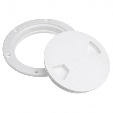 4/6/8 Inch Round Deck Plate Cover For Yacht Boat Accessorise Marine ABS White