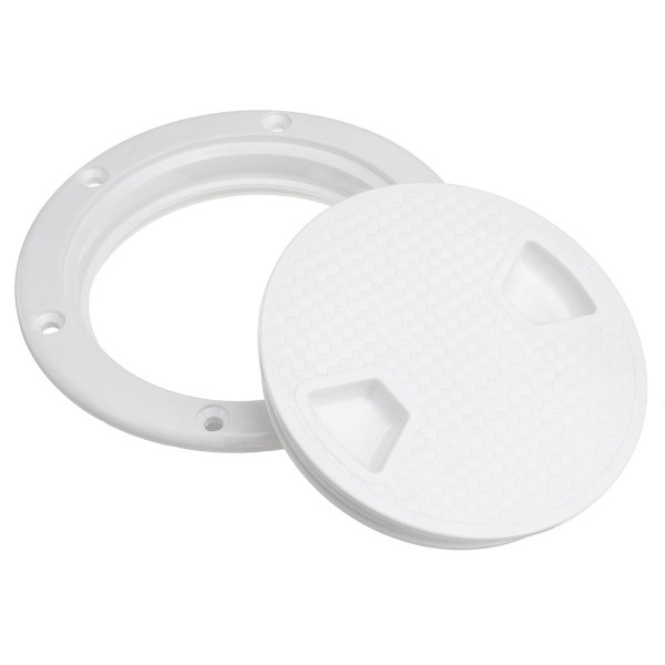 4/6/8 Inch Round Deck Plate Cover For Yacht Boat Accessorise Marine ABS White