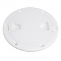 4/6/8 Inch Round Deck Plate Cover For Yacht Boat Accessorise Marine ABS White