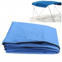 600D 3 Bow Bimini Top Replacement Canvas Cover with Boot without Frame Blue