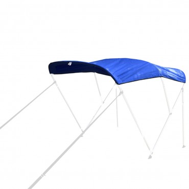 600D 3 Bow Bimini Top Replacement Canvas Cover with Boot without Frame Blue